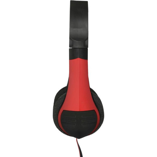 Наушники с микрофоном Оклик HS-M150 черный/красный 2.2м накладные оголовье (359486)