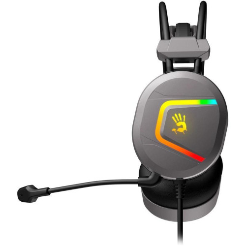 Наушники с микрофоном A4Tech Bloody MC750 серый 2.3м мониторные USB оголовье (MC750 GREY)