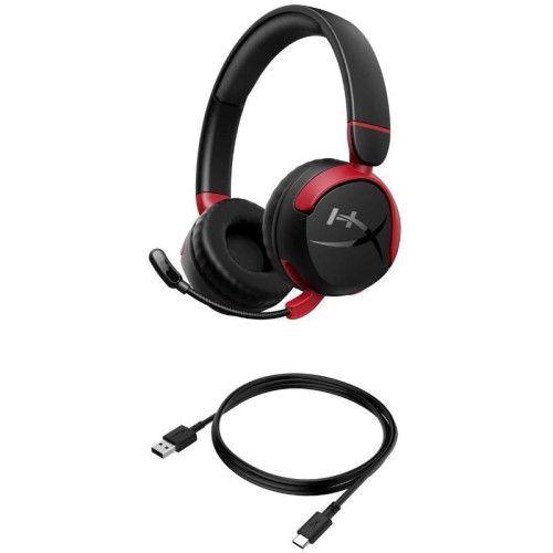 Наушники с микрофоном HyperX Cloud Mini черный/красный накладные BT оголовье (7G8F1AA)