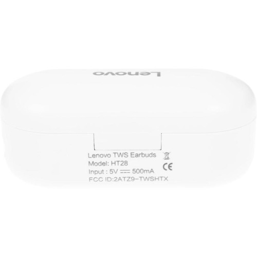 Гарнитура внутриканальные Lenovo HT28 белый беспроводные bluetooth в ушной раковине (УТ000023560)