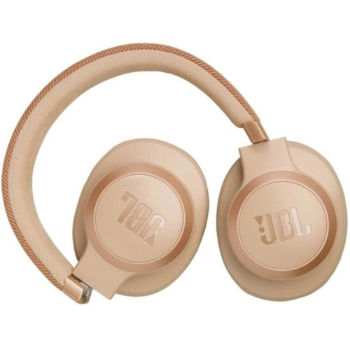 Гарнитура накладные JBL Live 770NC бежевый беспроводные bluetooth оголовье (JBLLIVE770NCBLU)