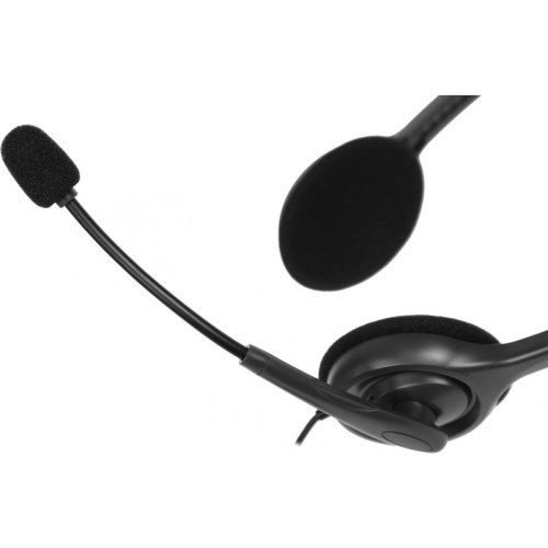 Наушники с микрофоном Logitech H110 темно-серый 1.8м накладные оголовье (981-000472)
