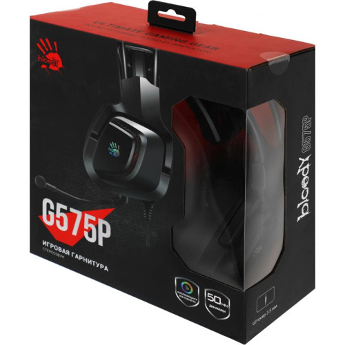 Наушники с микрофоном A4Tech Bloody G575P черный 2м мониторные оголовье (G575P 4PIN+USB/BLACK)