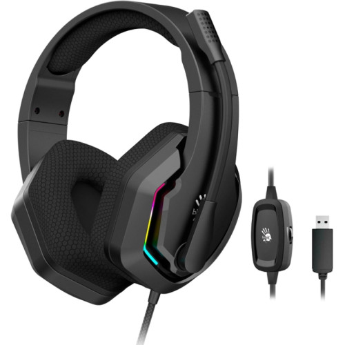 Наушники с микрофоном A4Tech Bloody G260 черный 2м мониторные USB оголовье (G260)