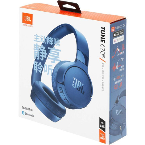 Гарнитура накладные JBL Tune 670NC синий беспроводные bluetooth оголовье (JBLT670NCBLUCN)