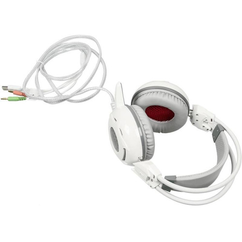 Наушники с микрофоном A4Tech Bloody G300 белый/серый 1.8м мониторные оголовье (G300 WHITE+GREY)