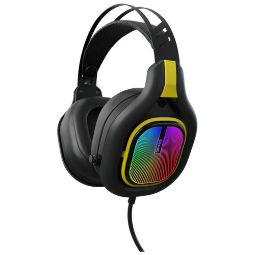 Наушники с микрофоном GMNG HS-L630G черный/желтый 2.2м мониторные оголовье (1533561)