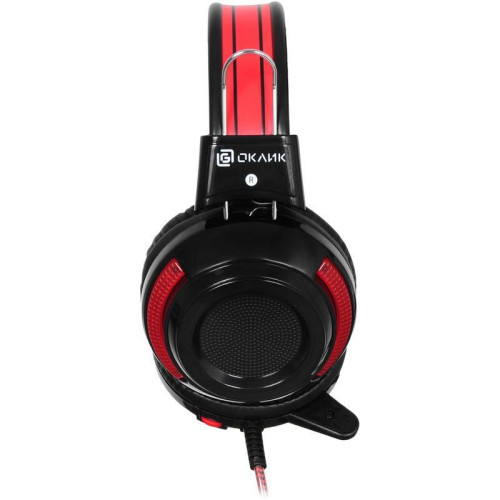 Наушники с микрофоном Oklick HS-G300 ARMAGEDDON черный/красный 2.2м мониторные оголовье (337457)