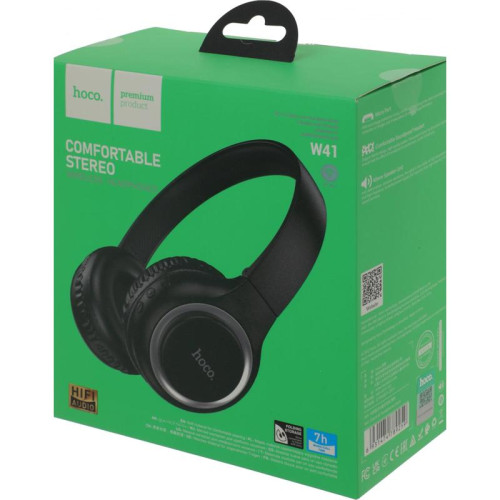 Гарнитура накладные Hoco Charm W41 черный беспроводные bluetooth оголовье