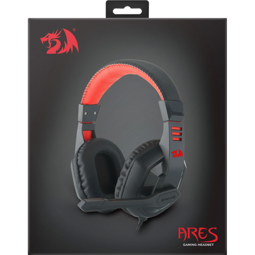 Redragon Игровая гарнитура Ares красный + черный, кабель 2 м