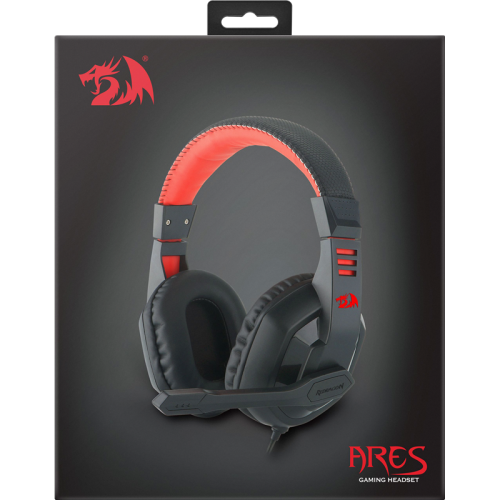 Redragon Игровая гарнитура Ares красный + черный, кабель 2 м Redragon Игровая гарнитура Ares красный + черный, кабель 2 м
