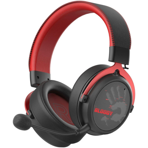 Наушники с микрофоном A4Tech Bloody MR590 Sports красный/черный 1.5м мониторные BT/Radio/3.5mm оголовье (MR590+ WIRED/SPORT RED)