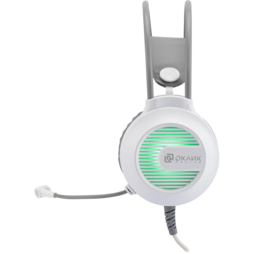 Наушники с микрофоном Oklick HS-L300G белый 2.2м мониторные оголовье (1796952)