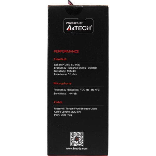 Наушники с микрофоном A4Tech Bloody G575 Punk желтый/черный 2м мониторные USB оголовье (G575 PUNK)