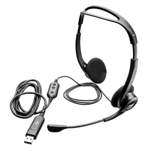 Гарнитура Logitech PC 960 Stereo ( 20-20000Hz, mic, volume control, USB, 2.4m) [981-000100]