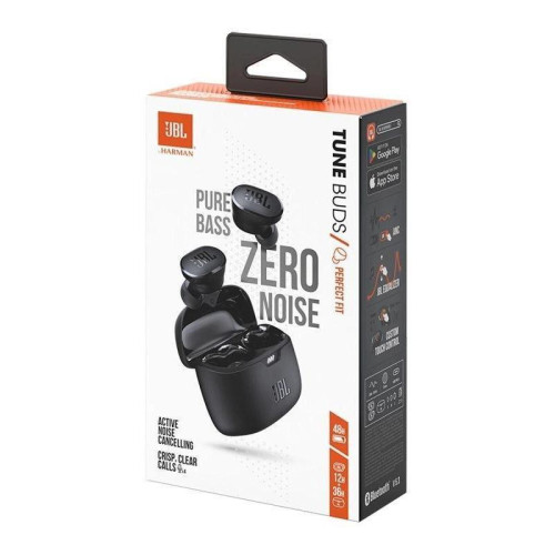 Гарнитура внутриканальные JBL Tune Buds черный беспроводные bluetooth в ушной раковине (JBLTBUDSBLK)