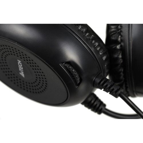 Наушники с микрофоном A4Tech HU-30 черный 2м накладные USB оголовье