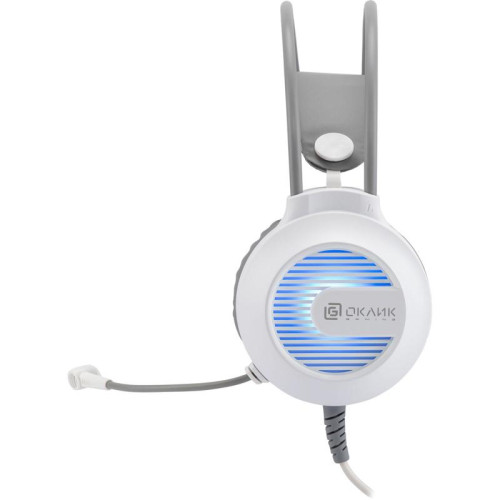 Наушники с микрофоном Oklick HS-L300G белый 2.2м мониторные оголовье (1796952)