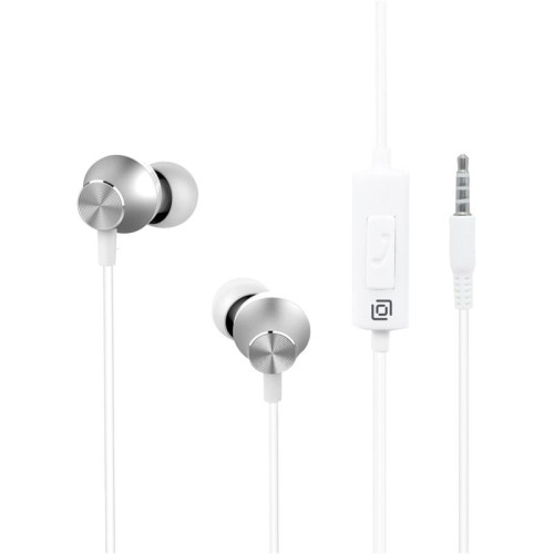 Гарнитура внутриканальные Oklick HS-S-240 1.2м белый проводные в ушной раковине (SS-E086)