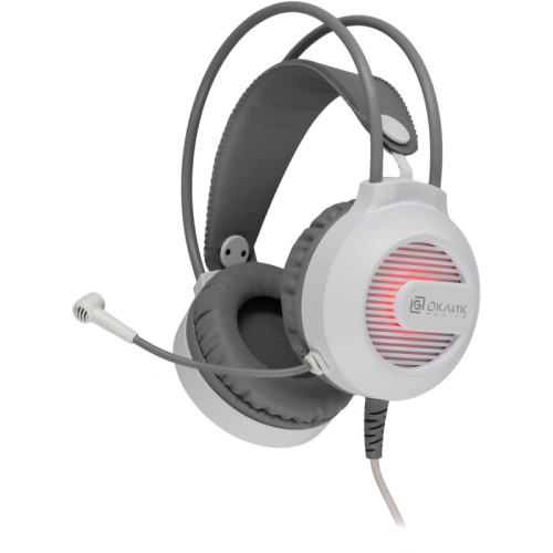 Наушники с микрофоном Oklick HS-L300G белый 2.2м мониторные оголовье (1796952)