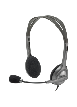 Наушники с микрофоном Logitech H110 серый 1.8м накладные оголовье (981-000271)