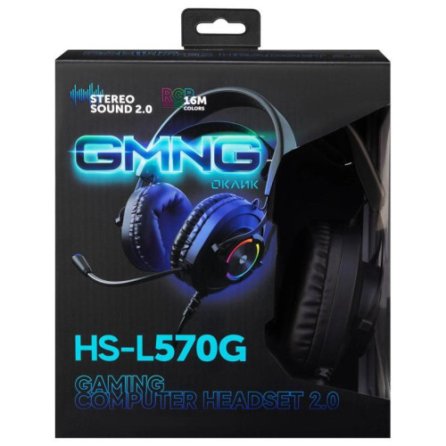 Наушники с микрофоном GMNG HS-L570G черный 2.1м мониторные оголовье (1533556)