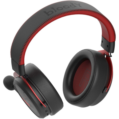 Наушники с микрофоном A4Tech Bloody MR590 Sports красный/черный 1.5м мониторные BT/Radio/3.5mm оголовье (MR590+ WIRED/SPORT RED)