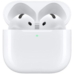 Гарнитура вкладыши Apple AirPods 4 A3050,A3053,A3058 белый беспроводные bluetooth в ушной раковине (MXP63ZA/A)