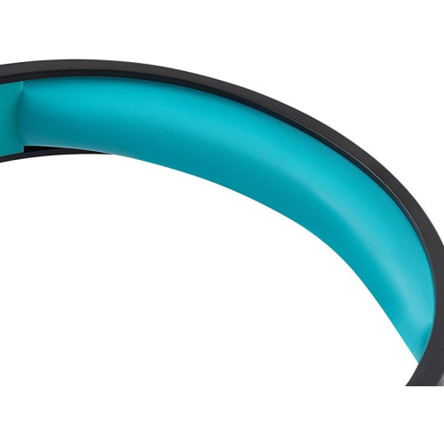 Гарнитура накладные Digma BT-15 черный/голубой беспроводные bluetooth оголовье (BT-15BLB)