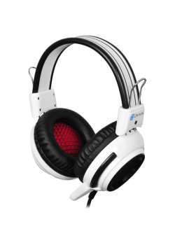 Наушники с микрофоном Oklick HS-G300 ARMAGEDDON белый/черный 2.2м мониторные оголовье (361558)