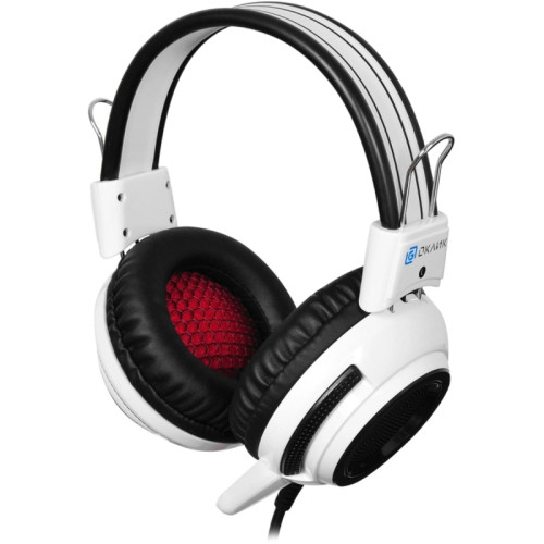 Наушники с микрофоном Oklick HS-G300 ARMAGEDDON белый/черный 2.2м мониторные оголовье (361558)