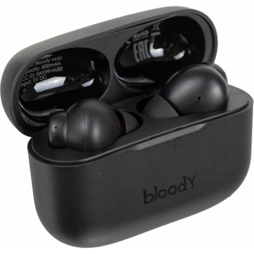 Гарнитура внутриканальные A4Tech Bloody M30 черный беспроводные bluetooth в ушной раковине (M30 (BLACK))