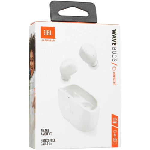 Гарнитура JBL WAVE BUDS TWS WHITE JBLWBUDSWHT