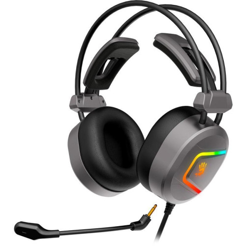 Наушники с микрофоном A4Tech Bloody MC750 серый 2.3м мониторные USB оголовье (MC750 GREY)