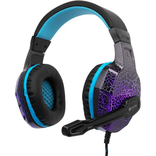 Наушники с микрофоном Oklick HS-L400G ZEUS черный/синий 2.2м мониторные оголовье (359480)