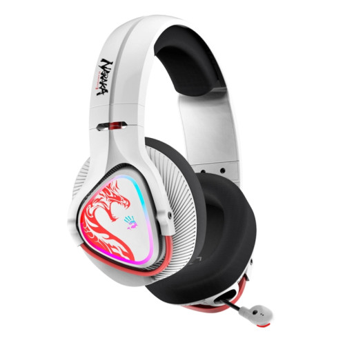 Наушники с микрофоном A4Tech Bloody MR720 белый/красный мониторные BT/Radio оголовье (MR720 NARAKA) Наушники с микрофоном A4Tech Bloody MR720 белый/красный мониторные BT/Radio оголовье (MR720 NARAKA)