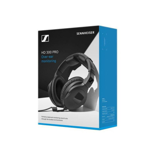 Гарнитура накладные Sennheiser HD 300 PRO 1.5м черный проводные оголовье (508288)