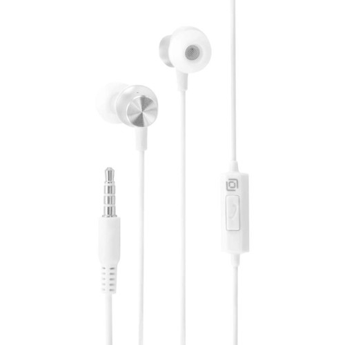 Гарнитура внутриканальные Oklick HS-S-240 1.2м белый проводные в ушной раковине (SS-E086)