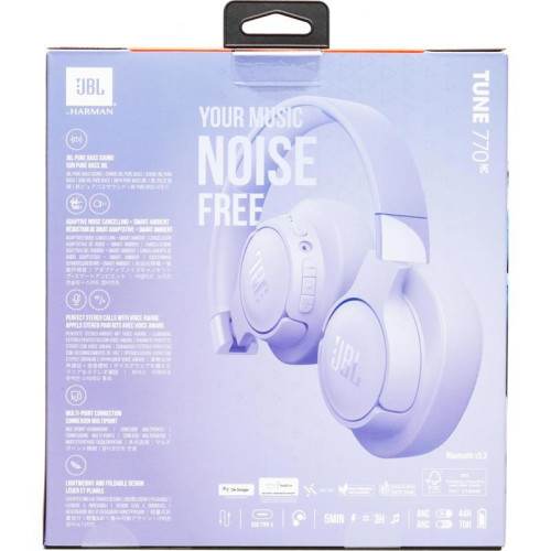Гарнитура накладные JBL Tune 770NC 1.2м фиолетовый беспроводные bluetooth оголовье (JBLT770NCPUR)