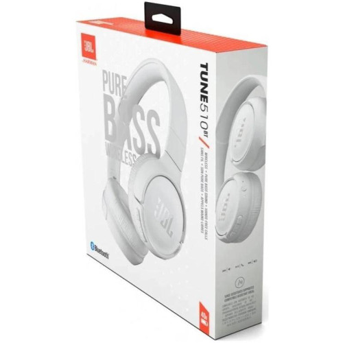 Гарнитура накладные JBL Tune 510BT белый беспроводные bluetooth оголовье (JBLT510BTWHT) Гарнитура накладные JBL Tune 510BT белый беспроводные bluetooth оголовье (JBLT510BTWHT)