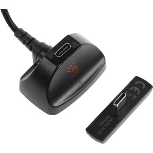 Наушники с микрофоном A4Tech Bloody MR590 Sports белый/черный 1.5м мониторные BT/Radio/3.5mm оголовье (MR590+ WIRED/SPORT WHITE)
