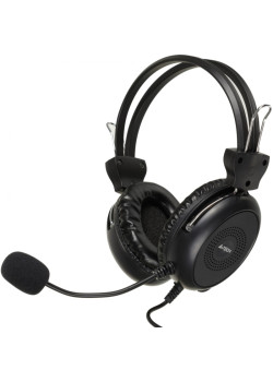 Наушники с микрофоном A4Tech HU-30 черный 2м накладные USB оголовье