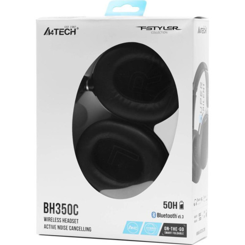 Наушники мониторные A4Tech Fstyler BH350C черный беспроводные bluetooth оголовье (BH350C BLACK)