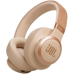 Гарнитура накладные JBL Live 770NC бежевый беспроводные bluetooth оголовье (JBLLIVE770NCBLU)