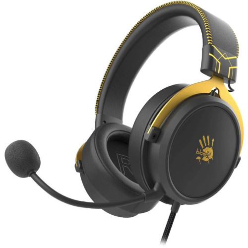 Наушники с микрофоном A4Tech Bloody M590i желтый/серый 1м мониторные USB оголовье (M590I SPORTS LIME)