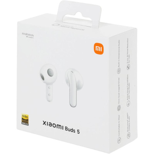 Гарнитура вкладыши Xiaomi Buds 5 M2341E1 белый беспроводные bluetooth в ушной раковине (BHR8117GL)