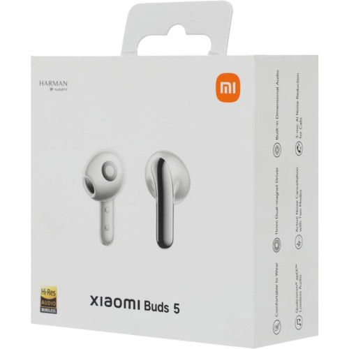 Гарнитура вкладыши Xiaomi Buds 5 M2341E1 серый беспроводные bluetooth в ушной раковине (BHR8116GL)