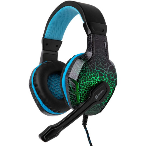 Наушники с микрофоном Oklick HS-L400G ZEUS черный/синий 2.2м мониторные оголовье (359480)