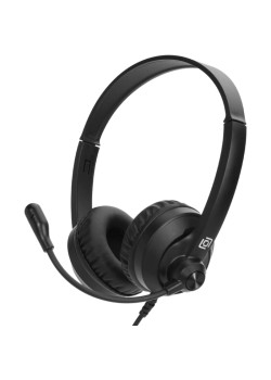 Наушники с микрофоном Оклик HS-M500 черный 1.8м накладные оголовье (1900379)