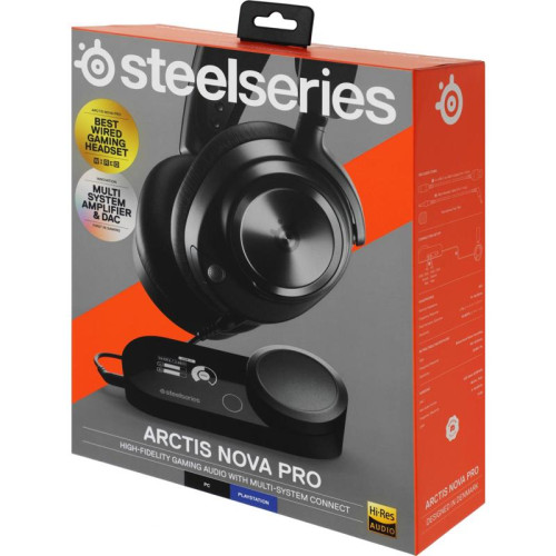 Наушники с микрофоном Steelseries Arctis Nova Pro черный 1.5м накладные оголовье (61527)